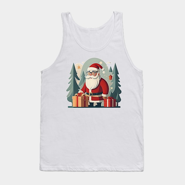 Santa Claus between trees Tank Top by Virshan